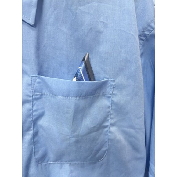 Big and Tall Dress Shirt Blue Mens Button Up Collared Top INC Size XXL,New as Is - Picture 4 of 11